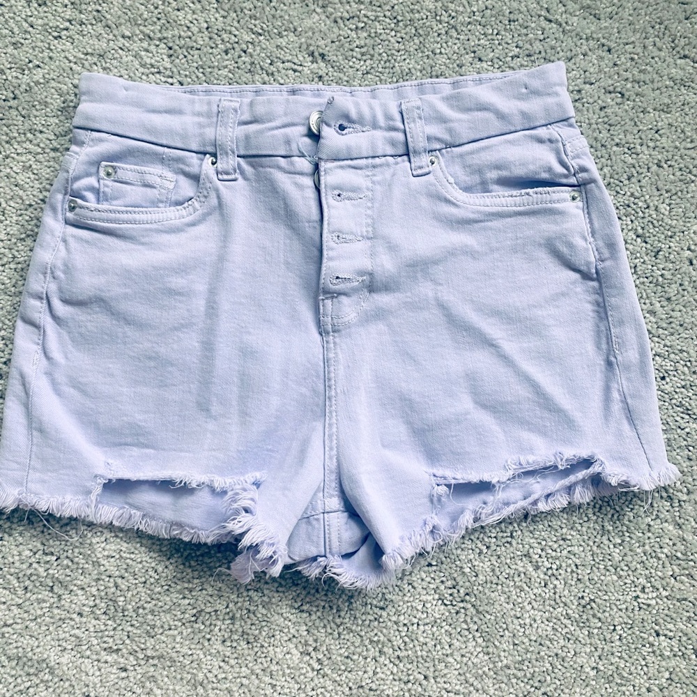 Bright lilac high-rise shorts NWOT